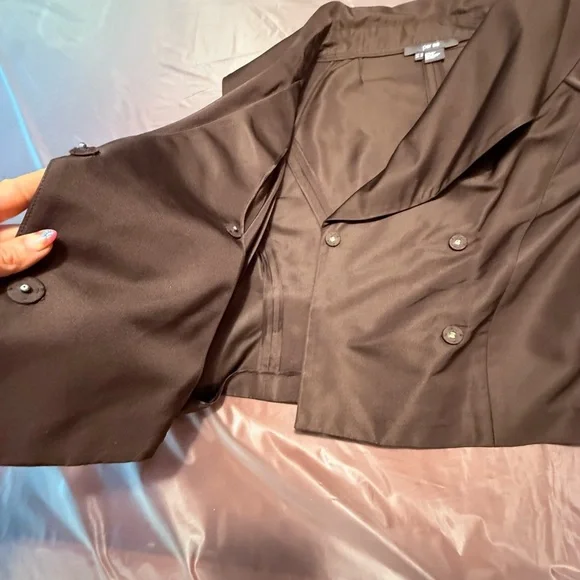 Per Se by Carlisle Chocolate Brown 100% Silk Wrap Blouse Size 10/Medium - Picture 6 of 12